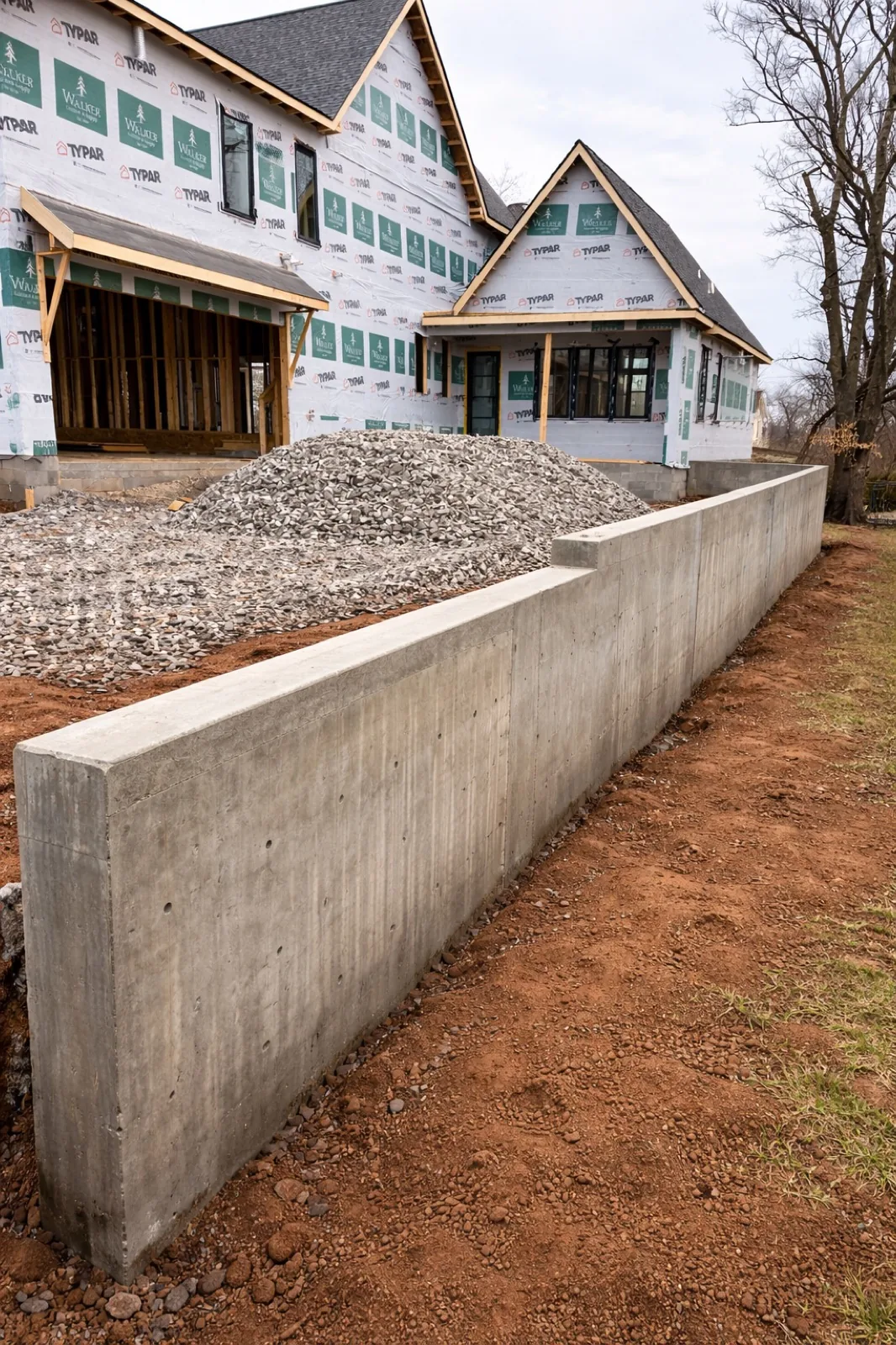 Cast-in-Place Retaining Wall — Eatherly Dr, Nashville TN